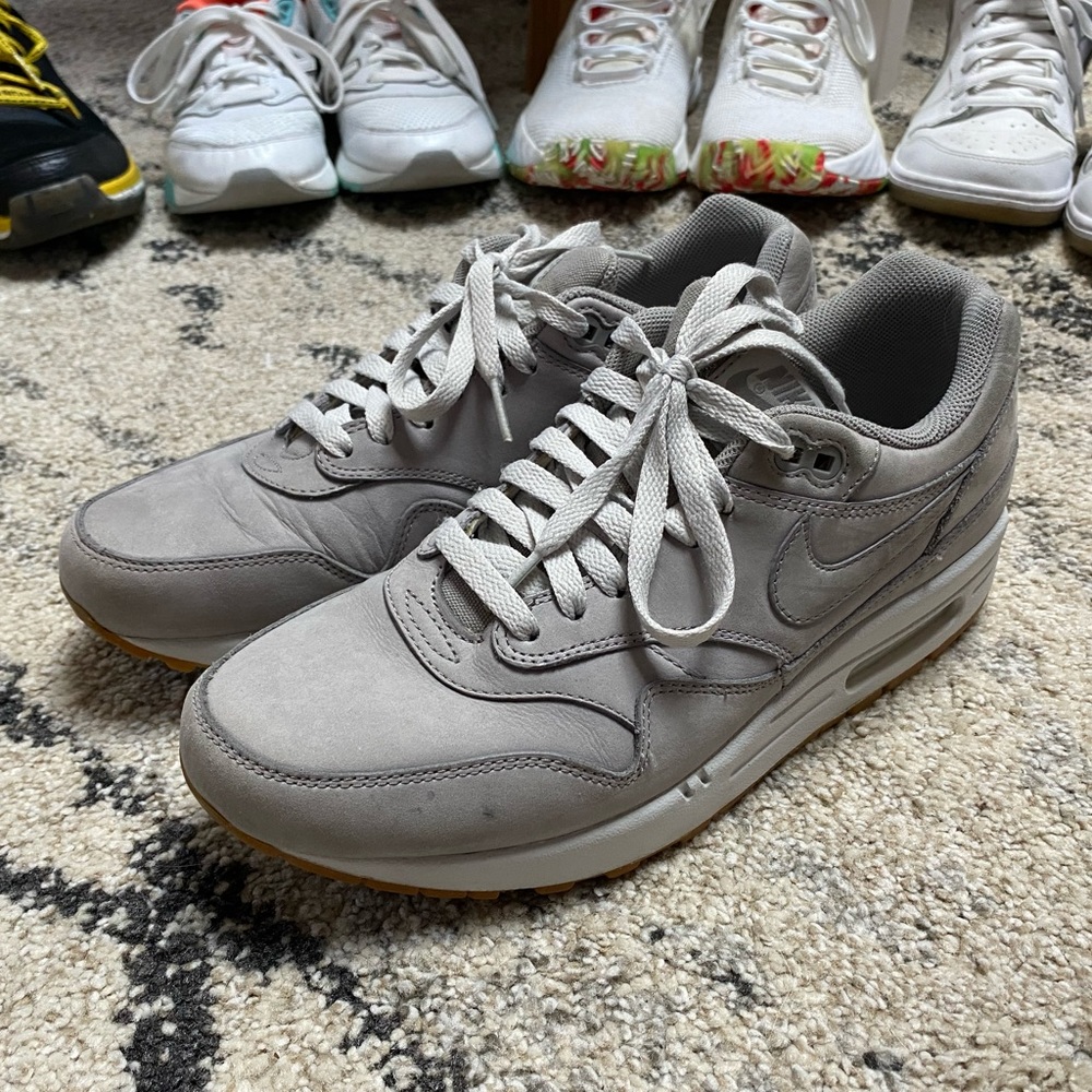 Nike Air Max 1 Premium Medium Grey and Gum